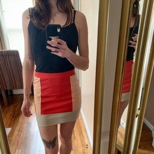 Color-block Mini Skirt